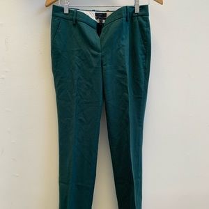 Jcrew forest green favorite fit wool trousers, 0